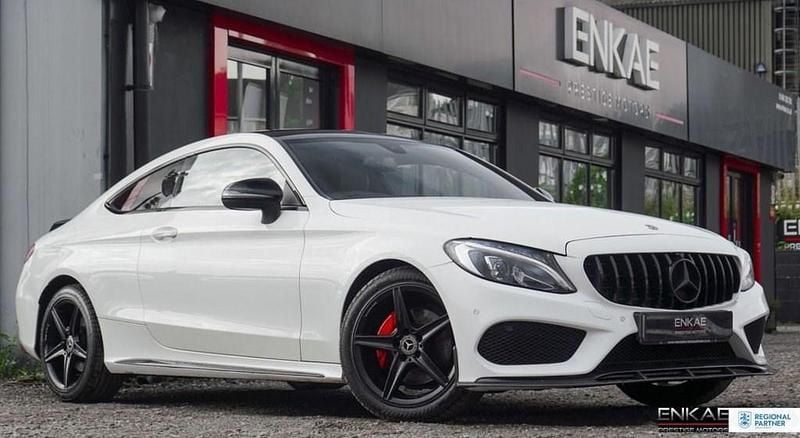 White Used 2018 Mercedes C200 AMG line Coupe | £15,495 (Fair price) - Image 1/4