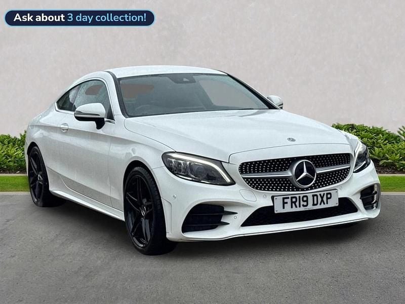 White Used 2019 Mercedes C200 AMG Line Premium Coupe | £19,499 (Fair price) - Image 1/4