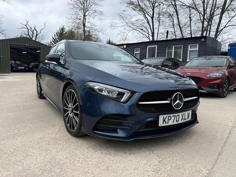 Used Mercedes A200 Exclusive 150 HP (110 kW) 2021 Blue Hatchback