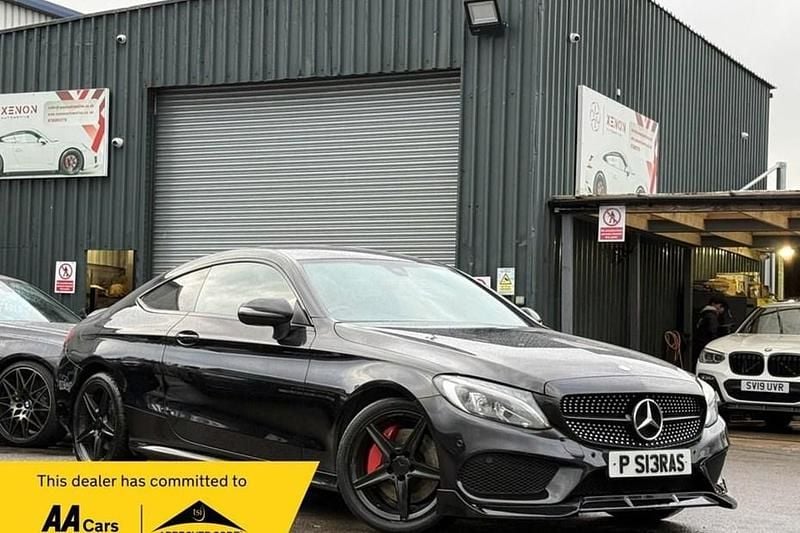 Used Mercedes C250 AMG line 204 HP (150 kW) 2016 Black Coupe