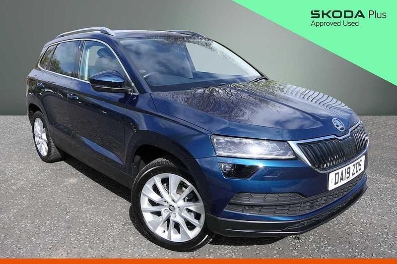 Used Skoda Karoq 110 HP (80 kW) 2019 Lava blue metallic SUV