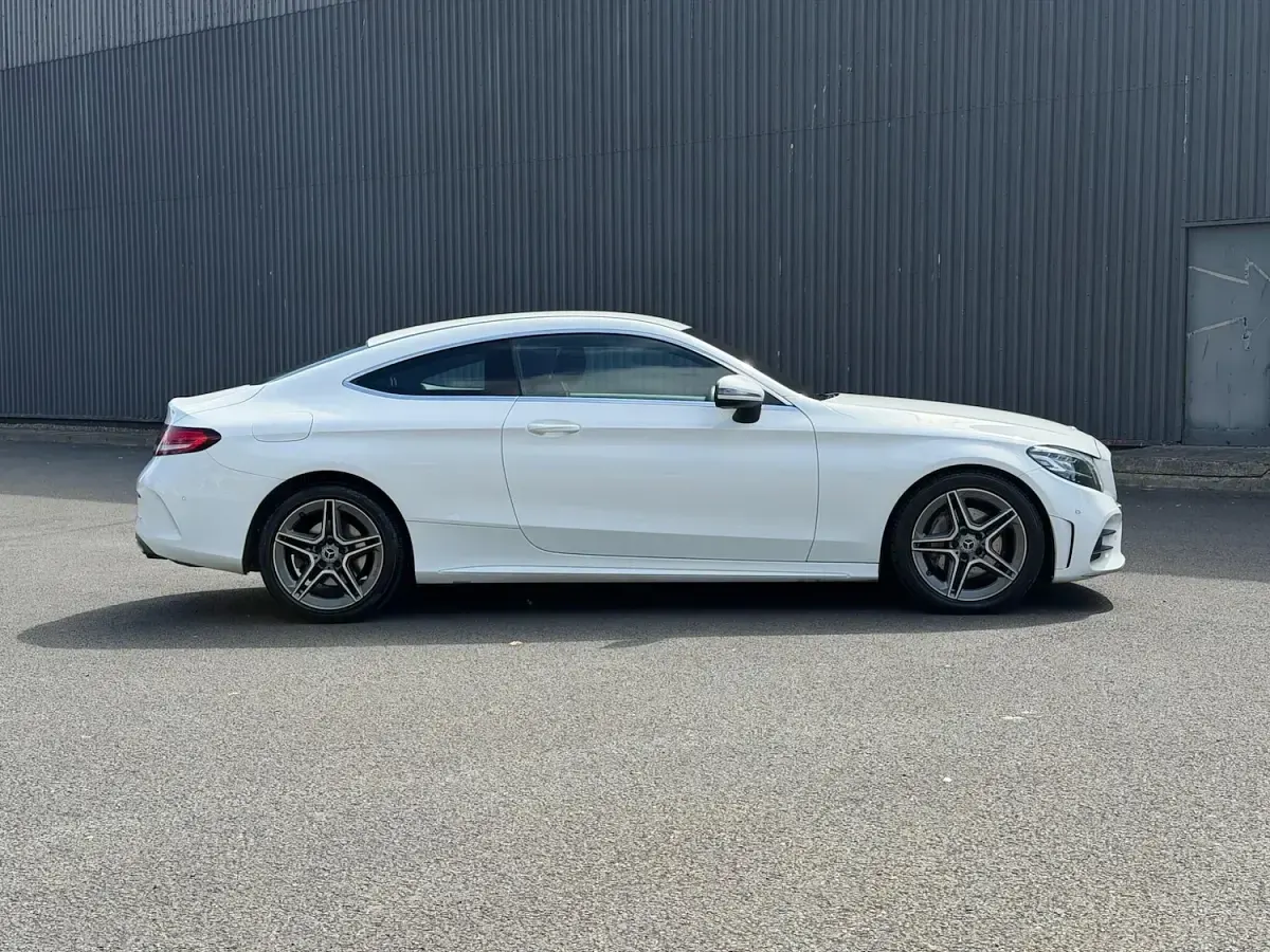 Used Mercedes C220 AMG line 2019 White Coupe