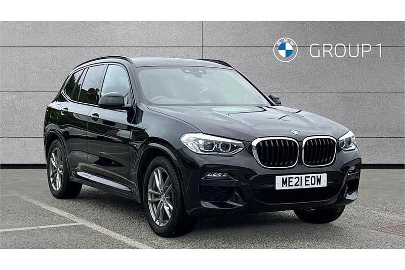 Black sapphire metallic paint Used 2021 BMW X3 M Sport SUV | £28,950 (Super price) - Image 1/4