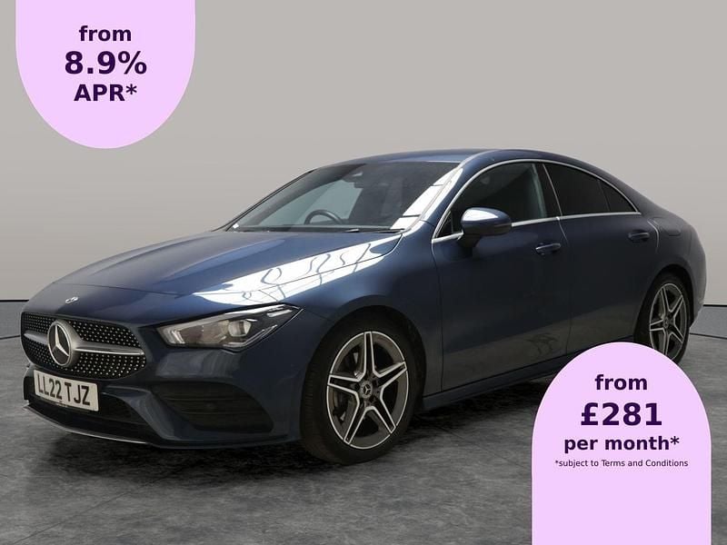 Blue Used 2022 Mercedes CLA180 AMG line Sedan | £21,684 (Good price) - Image 1/2