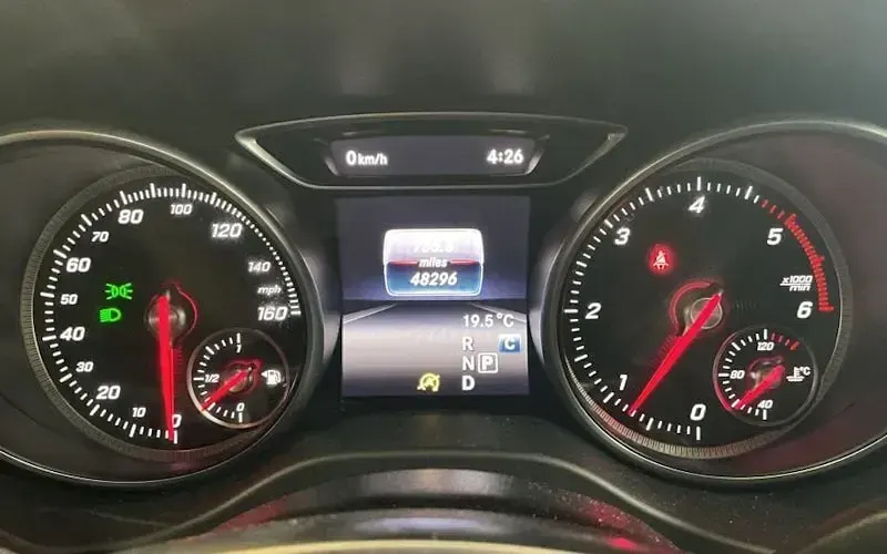 Used Mercedes CLA220 AMG line 177 HP (130 kW) 2017 Blue Coupe