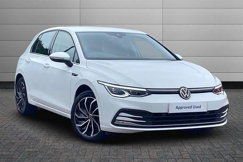 Pure white Used 2021 VW Golf VIII Style Hatchback | £19,950 (Fair price) - Image 1/3