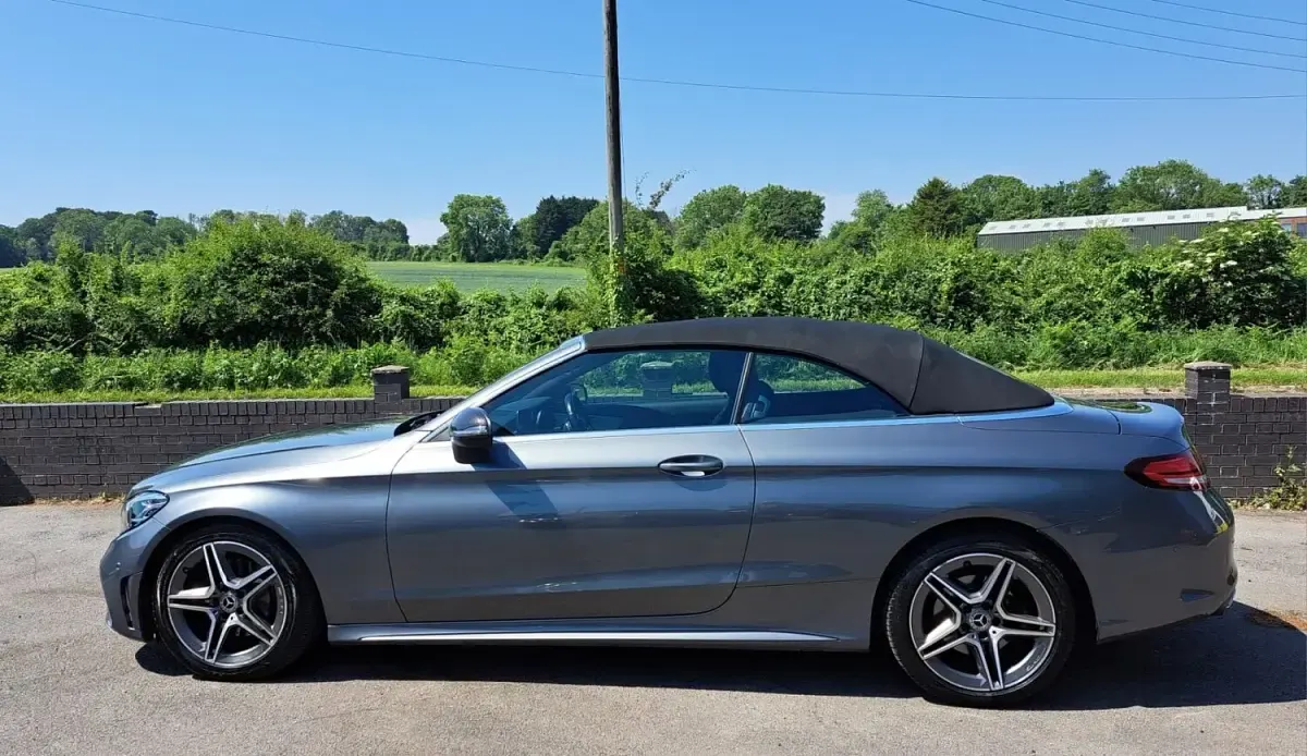 Used Mercedes C220 AMG line 194 HP (142 kW) 2019 Grey Cabriolet