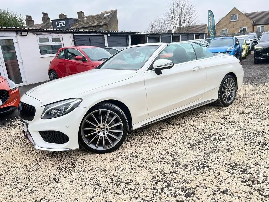 Used Mercedes C220 AMG Line Premium Plus 2017 White Cabriolet