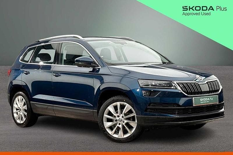 Used Skoda Karoq SE L 110 HP (80 kW) 2021 Petrol blue metallic SUV