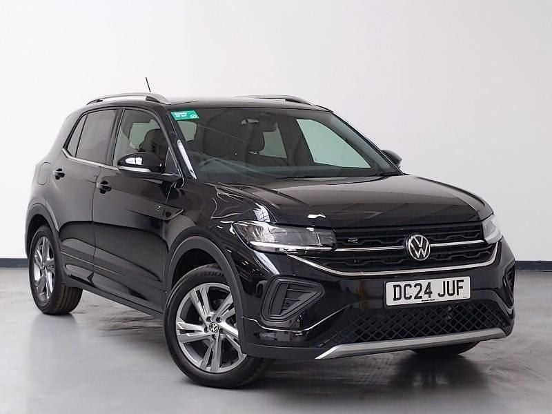 Black Used 2024 VW T-Cross R-line SUV | £26,498 (Good price) - Image 1/4