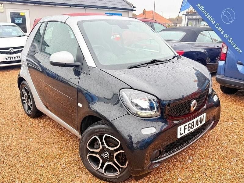 Used Smart ForTwo Cabrio Premium 90 HP (66 kW) 2018 Black/silver Cabriolet