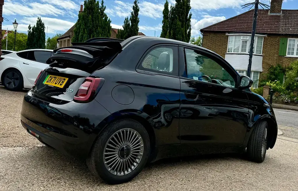 Used Fiat 500e Icon 86 kW (118 HP) 2021 Black Cabriolet
