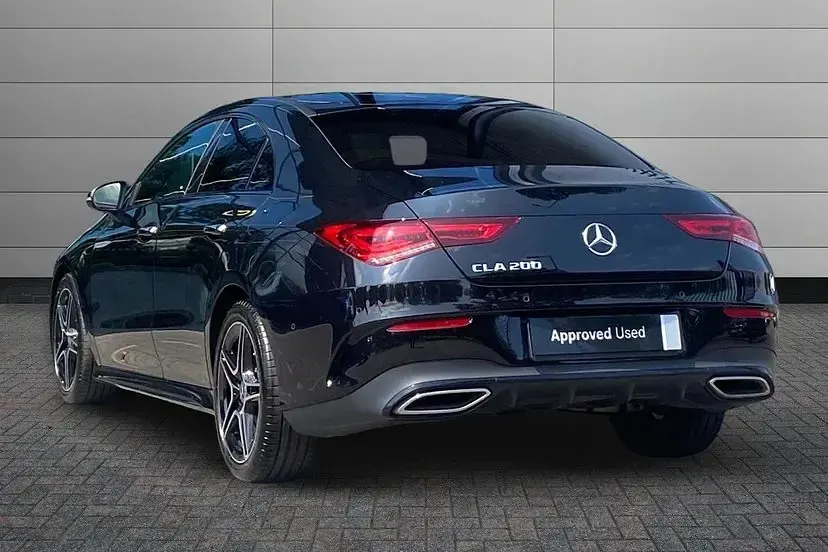 Used Mercedes CLA200 AMG Line Premium 175 HP (128 kW) 2023 Cosmos black Coupe