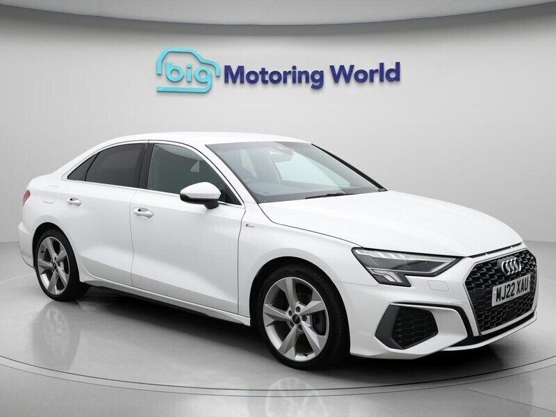 White Used 2022 Audi A3 S-Line Sedan | £18,300 (Fair price) - Image 1/4