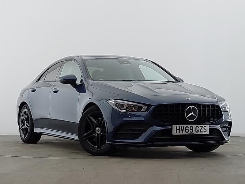 Blue Used 2019 Mercedes CLA200 AMG line Sedan | £20,998 (Fair price) - Image 1/4