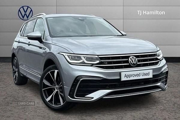 Silver Used 2024 VW Tiguan Allspace R-line SUV | £38,495 (Expensive) - Image 1/4