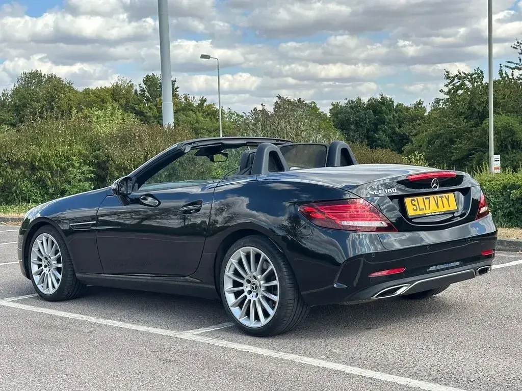 Used Mercedes SLC180 AMG line 156 HP (114 kW) 2017 Black Cabriolet