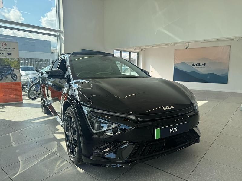 Midnight black New 2025 Kia EV6 GT-Line S SUV | £54,350 - Image 1/4