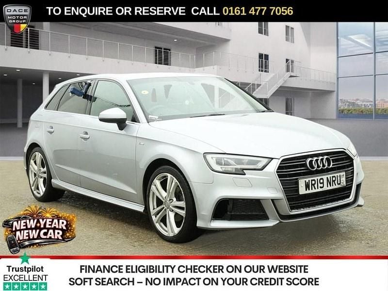 Silver Used 2019 Audi A3 Sportback S-Line Hatchback | £12,670 (Good price) - Image 1/3