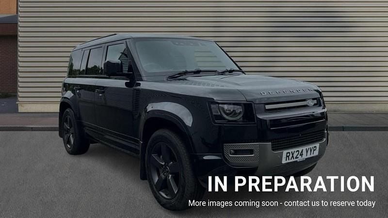 Metallic santorini black Used 2024 Land Rover Defender HSE Dynamic SUV | £60,990 (A bit pricey) - Image 1/4
