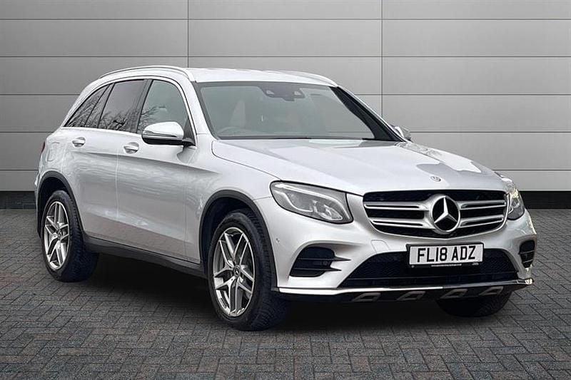 Used Mercedes GLC250 AMG line 204 HP (150 kW) 2018 Iridium silver Estate