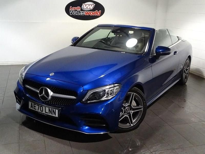 Blue Used 2020 Mercedes C220 AMG Line Premium Cabriolet | £19,495 (Fair price) - Image 1/4