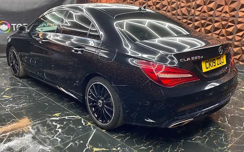 Used Mercedes CLA220 AMG line 170 HP (125 kW) 2019 Black Coupe