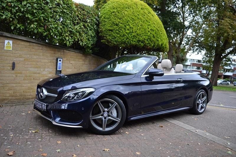 Blue Used 2016 Mercedes C300 AMG line Cabriolet | £16,995 (Fair price) - Image 1/4