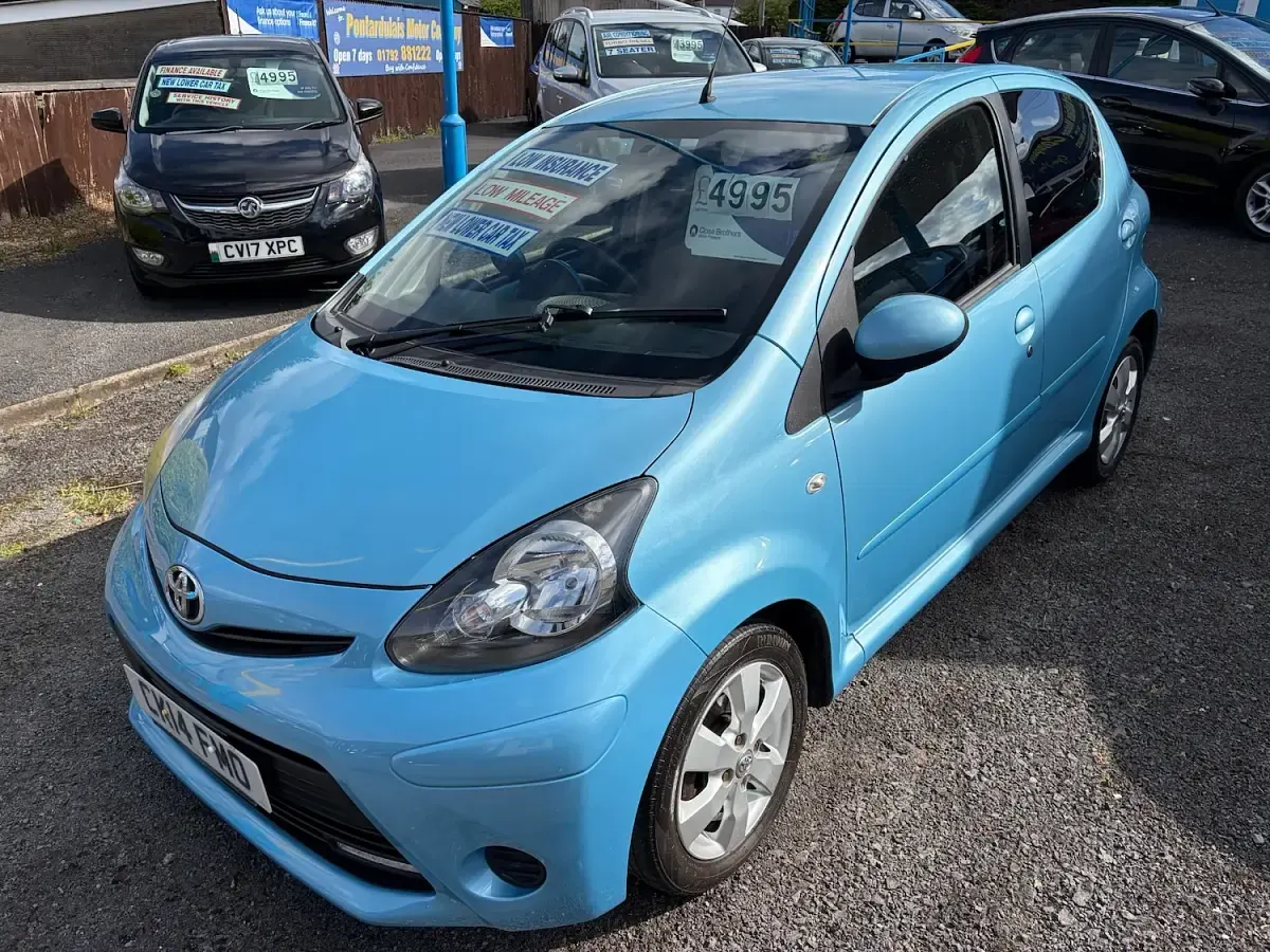 Used Toyota Aygo Style 68 HP (50 kW) 2014 Blue Hatchback