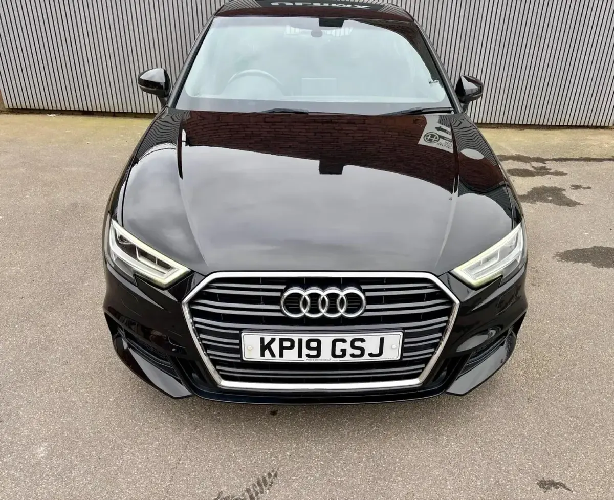 Used Audi A3 S-Line 116 HP (85 kW) 2019 Black Sedan