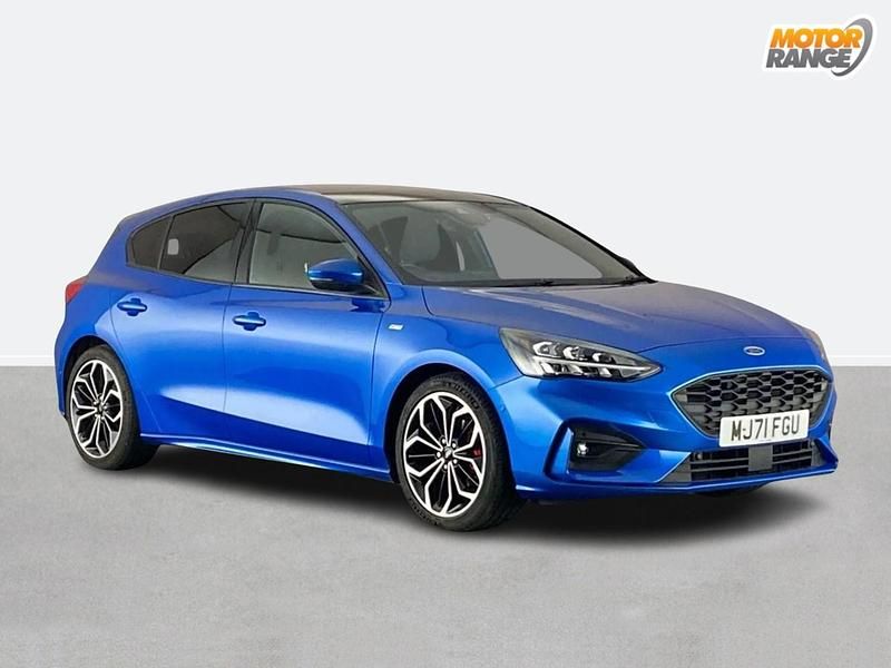 Blue Used 2021 Ford Focus ST-Line X Hatchback | £16,695 (Fair price) - Image 1/4