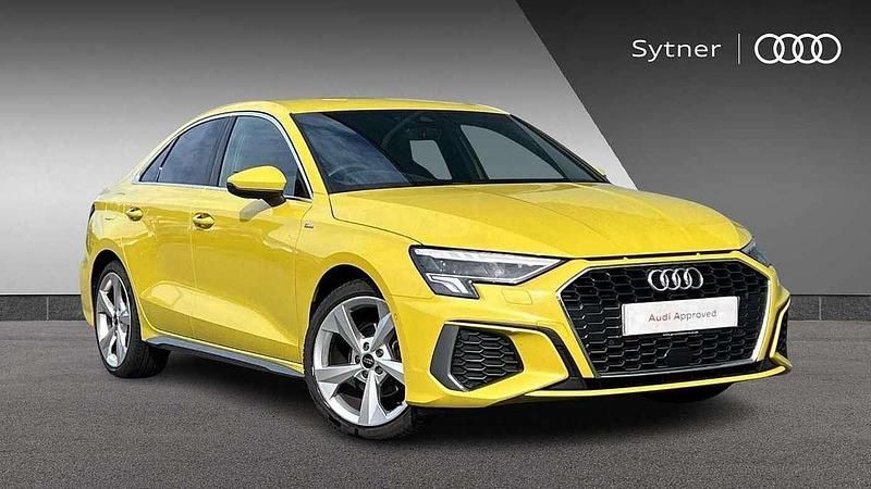 Yellow Used 2023 Audi A3 S-Line Sedan | £20,500 (Good price) - Image 1/4