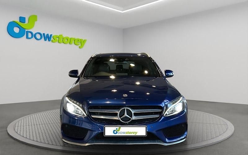 Used Mercedes C220 AMG line 170 HP (125 kW) 2018 Blue Estate