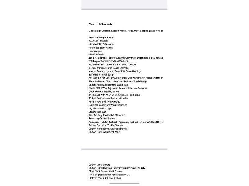 Used Ariel Atom 350 HP (257 kW) 2023 Multicolour Cabriolet