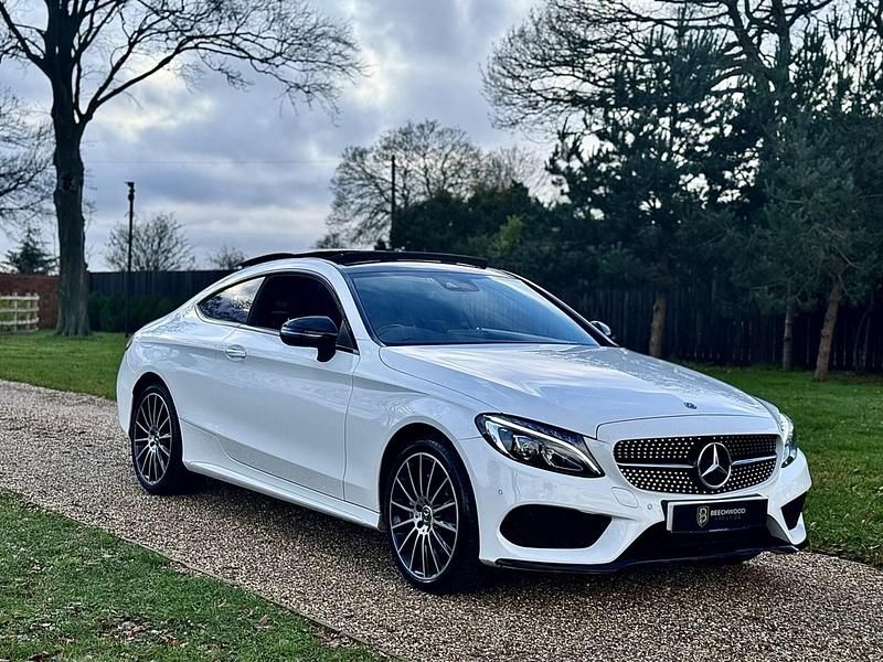 Used Mercedes C200 AMG line 2017 White Coupe