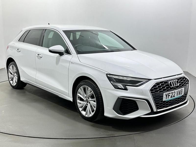 Used Audi A3 e-tron S-Line 2022 White Hatchback