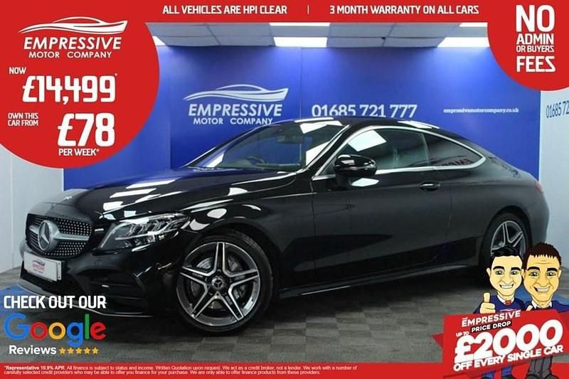 Black Used 2019 Mercedes C180 AMG line Coupe | £14,499 (Expensive) - Image 1/1
