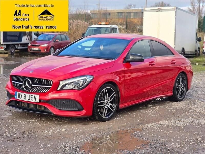 Used Mercedes CLA220 AMG line 177 HP (130 kW) 2018 Red Sedan