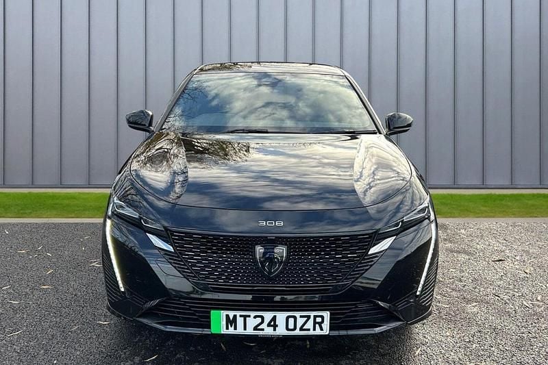 Black Used 2024 Peugeot e-308 GT Hatchback | £21,589 (Expensive) - Image 1/4