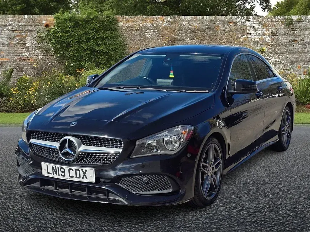 Used Mercedes CLA180 AMG line 122 HP (89 kW) 2019 Black Sedan