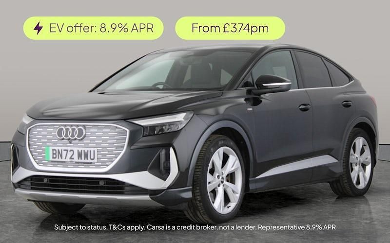 Black Used 2022 Audi Q4 Sportback e-tron S-Line SUV | £24,656 (Super price) - Image 1/3