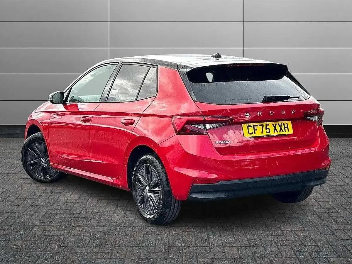 Used Skoda Fabia Design Edition 113 HP (83 kW) 2026 Velvet red metallic black magic pearl effect Hatchback