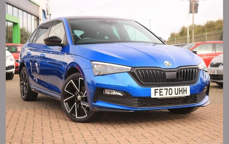 Race blue metallic Used 2020 Skoda Scala Monte Carlo Hatchback | £12,895 (Fair price) - Image 1/4