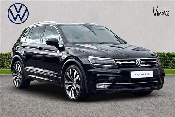 Black Used 2017 VW Tiguan R-line SUV | £15,992 (Fair price) - Image 1/3