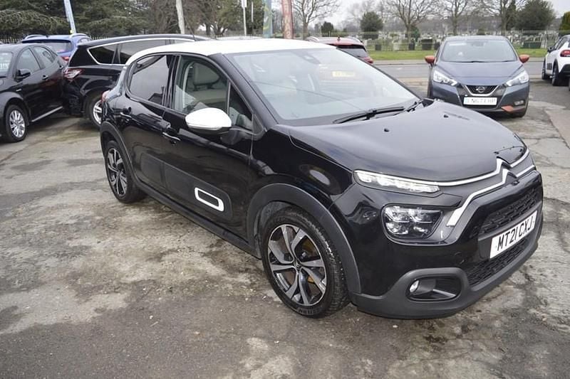 Black Used 2021 Citroën C3 PureTech Hatchback | £8,499 (Good price) - Image 1/1