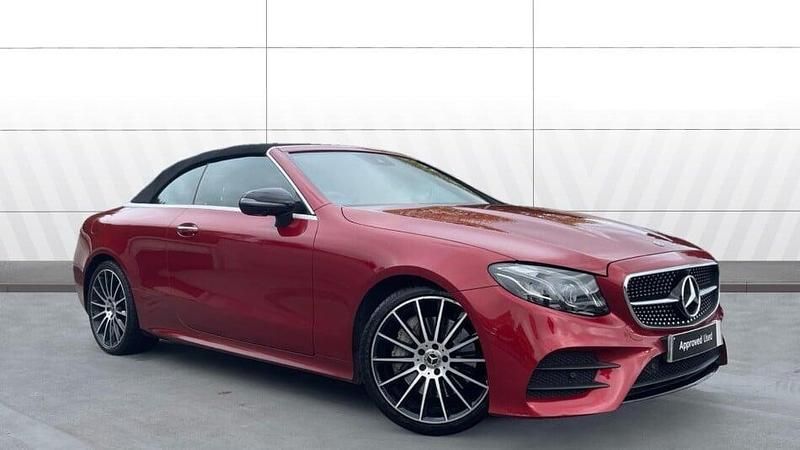 Designo hyacinth red metallic Used 2019 Mercedes E350 AMG line Cabriolet | £27,530 (A bit pricey) - Image 1/3