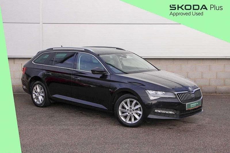Black magic pearl effect Used 2024 Skoda Superb SE Technology Estate | £25,890 (Fair price) - Image 1/4