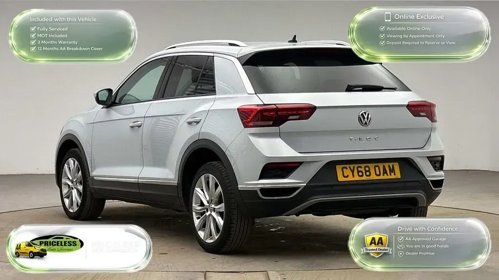 Used VW T-Roc SEL 115 HP (84 kW) 2019 Silver SUV