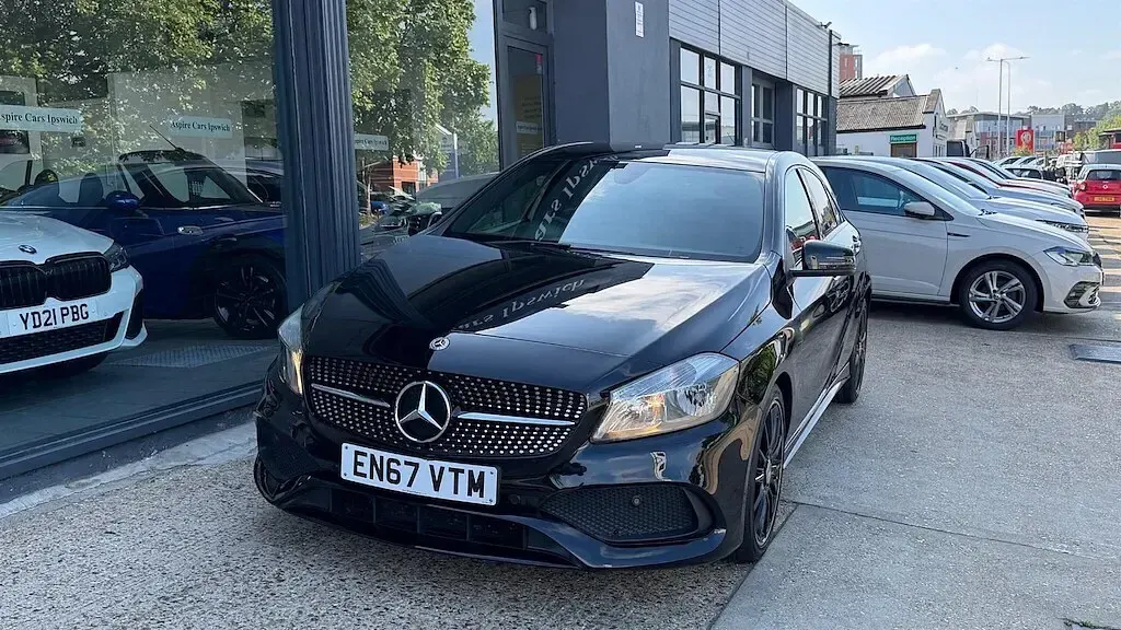 Used Mercedes A200 AMG line 2018 Black Hatchback