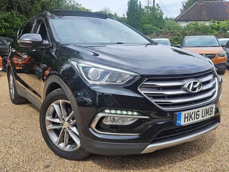 Black Used 2016 Hyundai Santa Fe Premium SE SUV | £12,490 (Fair price) - Image 1/4